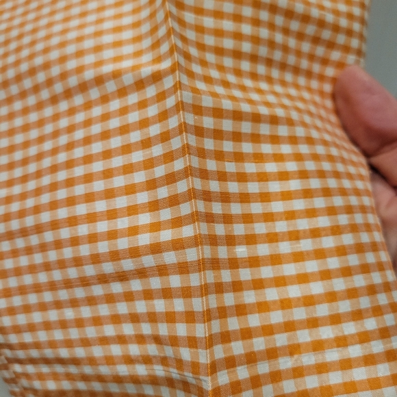 VINTAGE ANN TAYLOR 100% SILK GINGHAM PRINT CROP PANTS - Picture 3 of 6